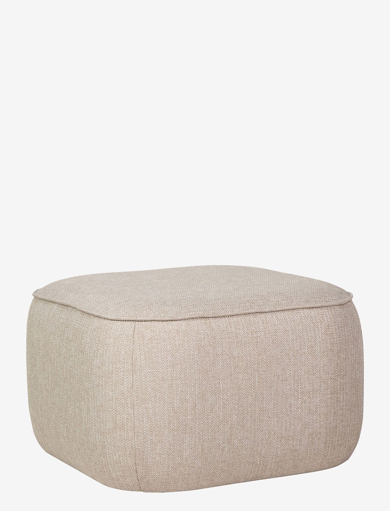 Hübsch - Cube Pouf - køb efter pris - beige - 0