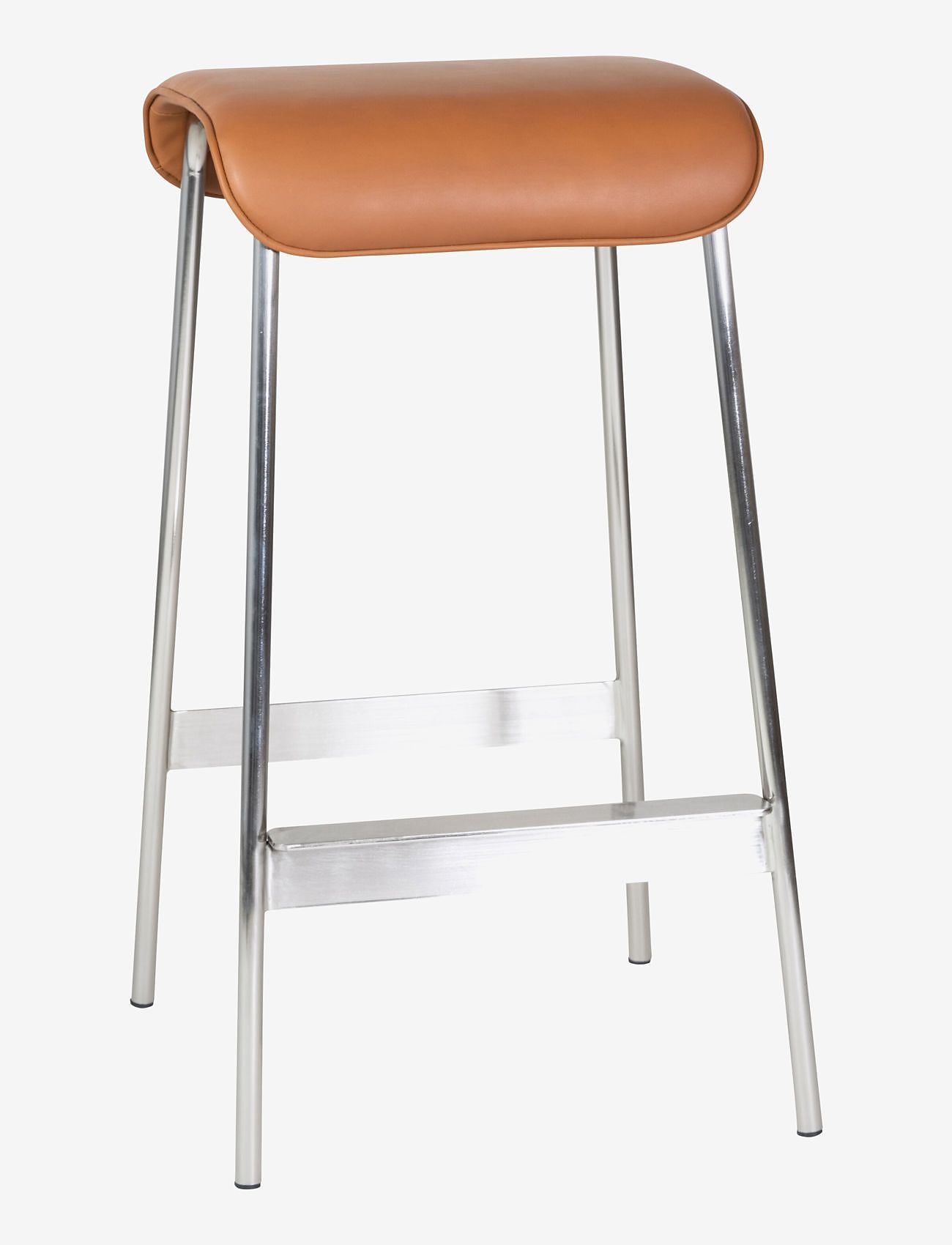 Hübsch - Avenue Bar Stool Nickel/Brown - chairs & stools - multi colour - 0