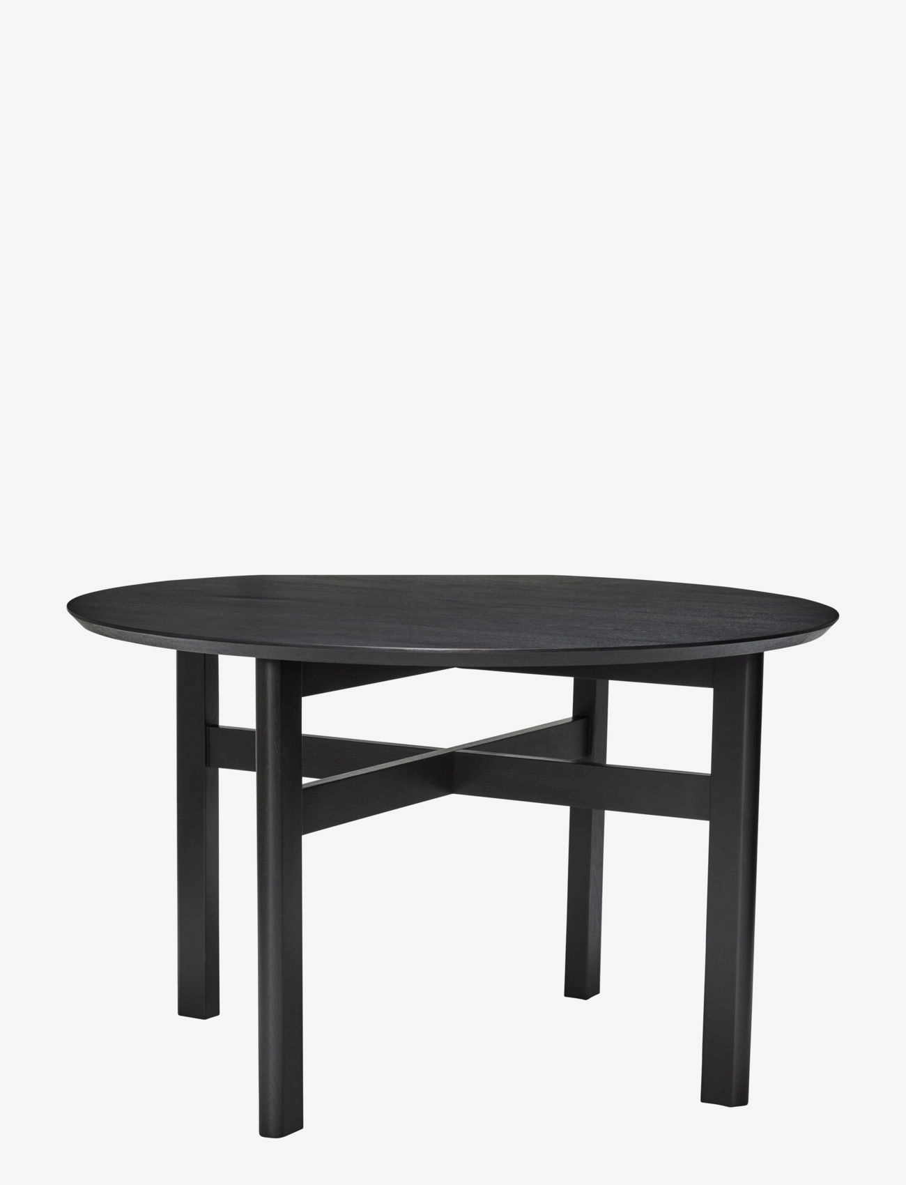Hübsch Fjord Dining Table Round Small Black, Spisebord, Sort, Str: Ø 120 cm