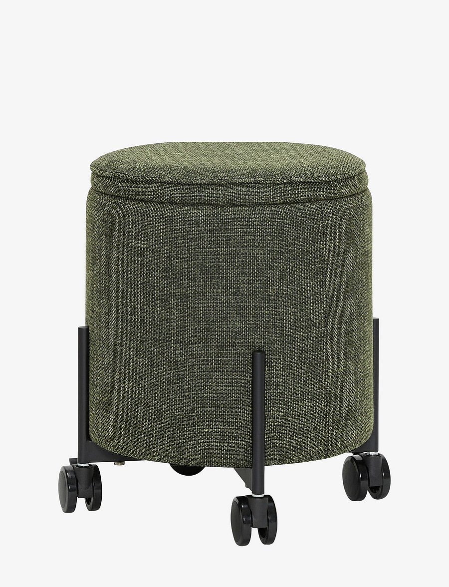 Hübsch - Contain Pouffe - poufs - green - 1