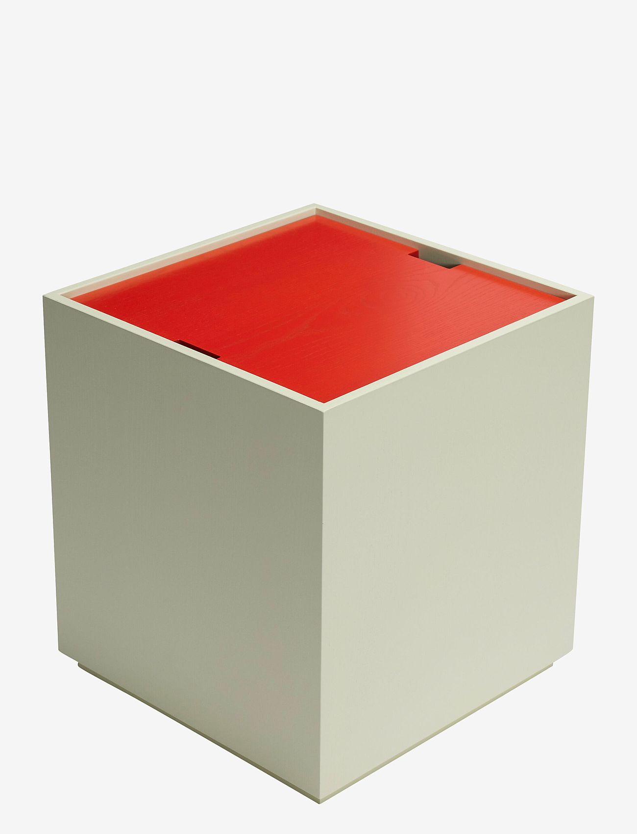 Hübsch - Vault Sidebord/Opbevaringskasse Lysegrøn/Rød - light green,red - 1