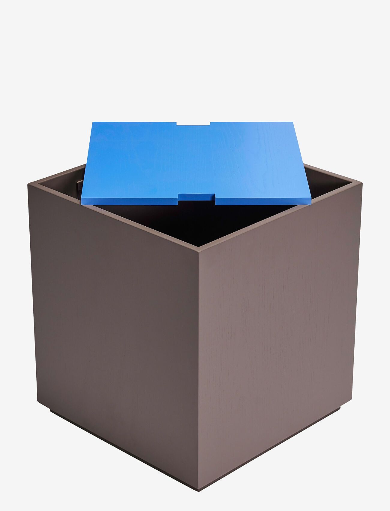 Hübsch - Vault Side Table/Storage Box Brown/Blue - blue,brown - 2