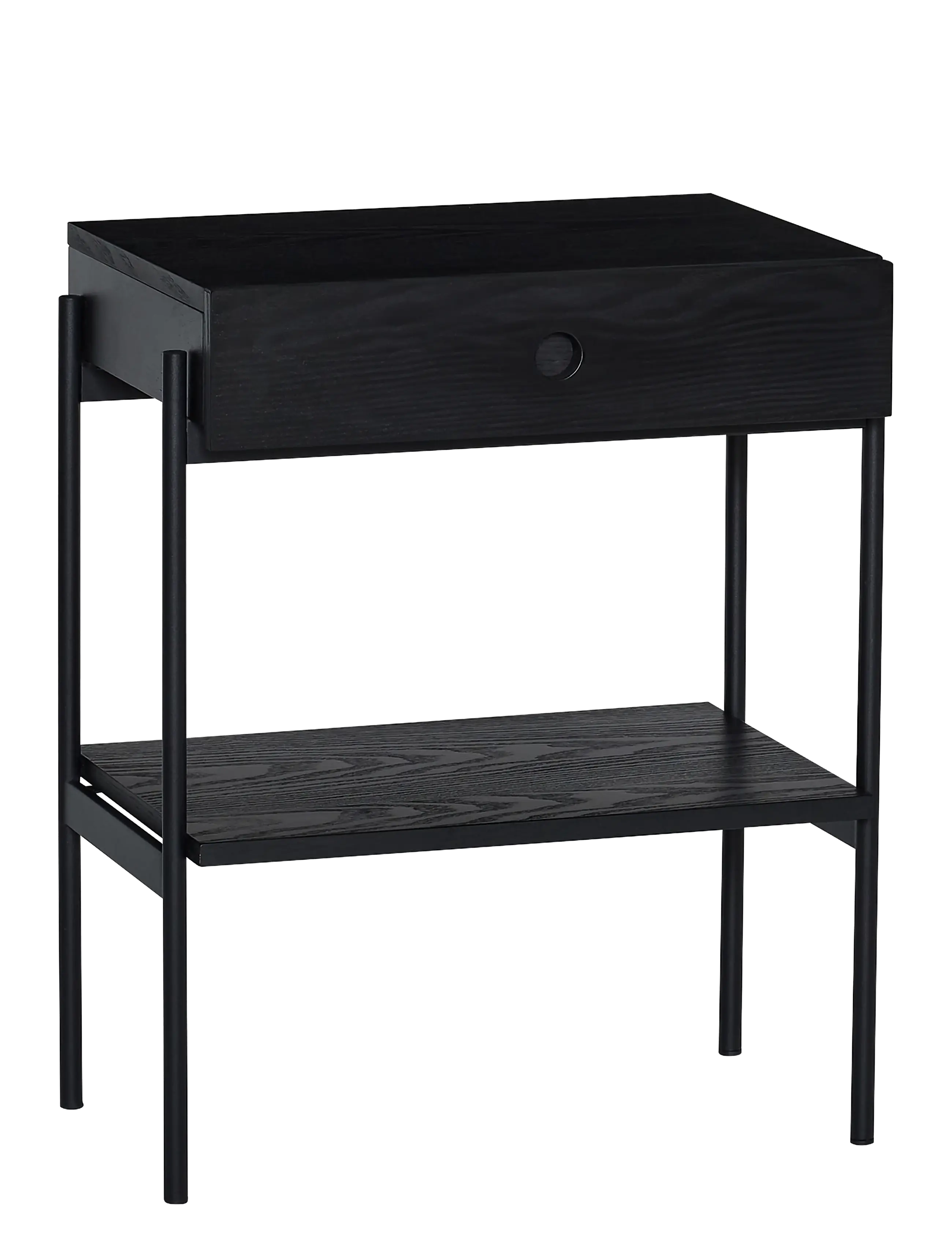 Hübsch Noir Bedside Table - Vaata kõiki - BLACK / black