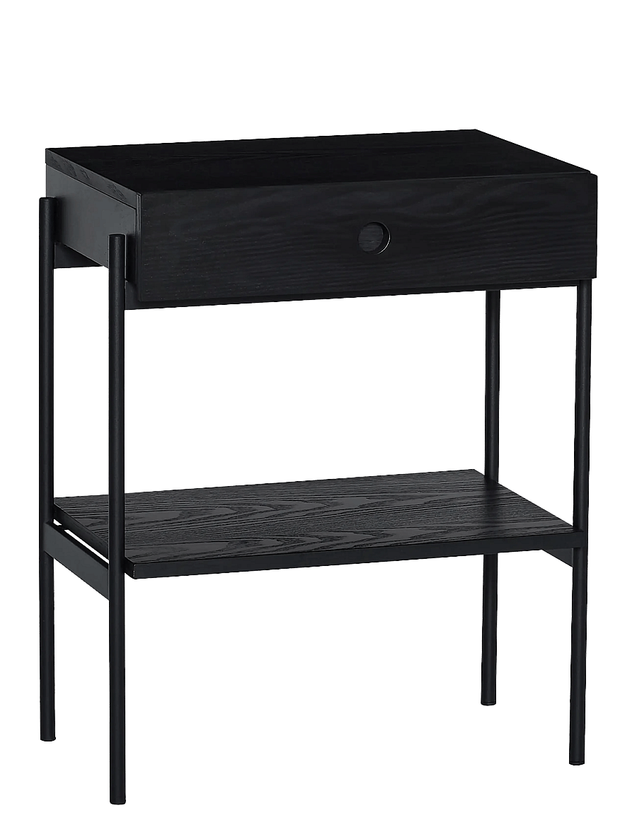 Hübsch - Noir Bedside Table - küljelauad ja väikesed lauad - black - 1