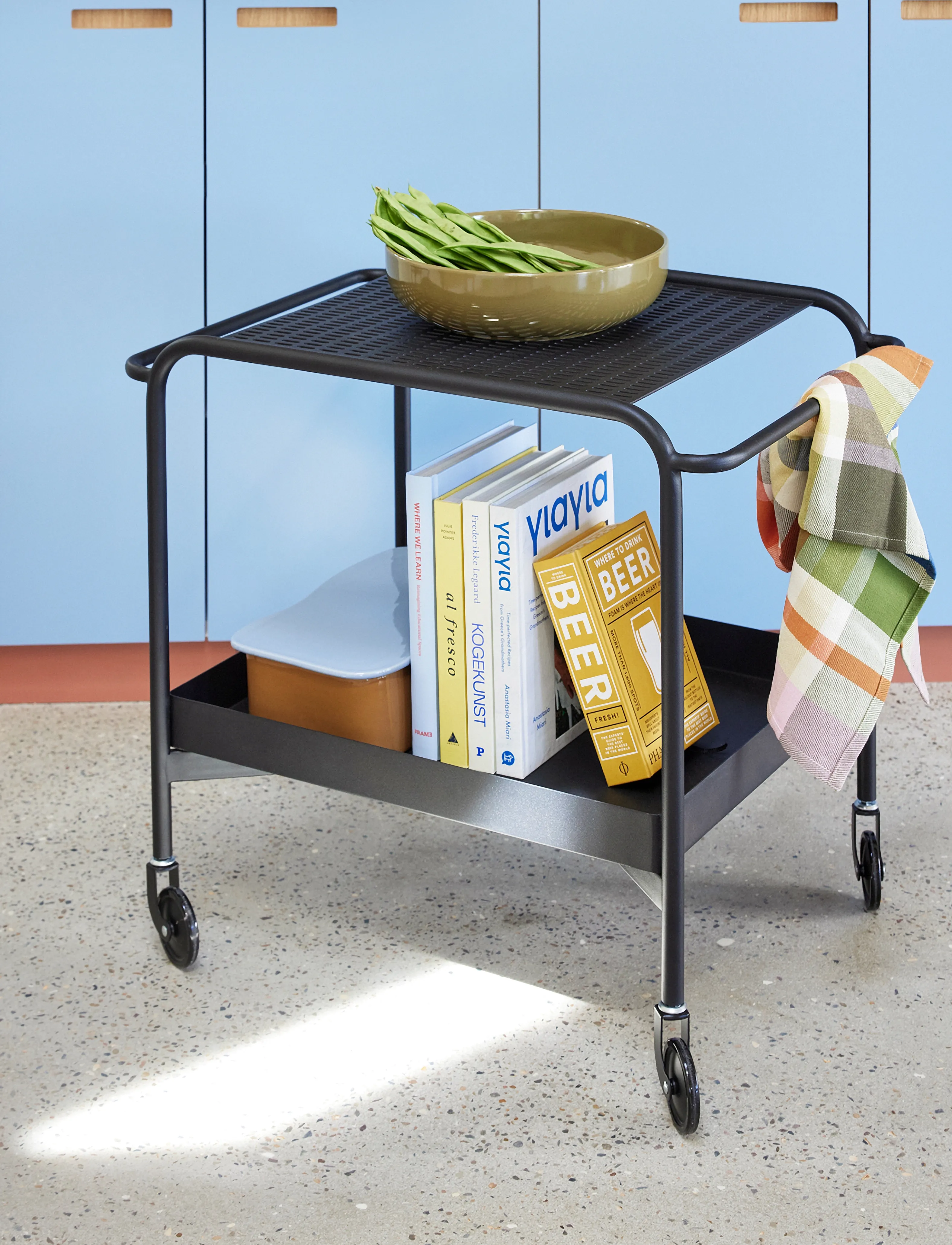 Hübsch Push Trolley, One Size, Tables, Schwarz - Table Trolleys, Homeware