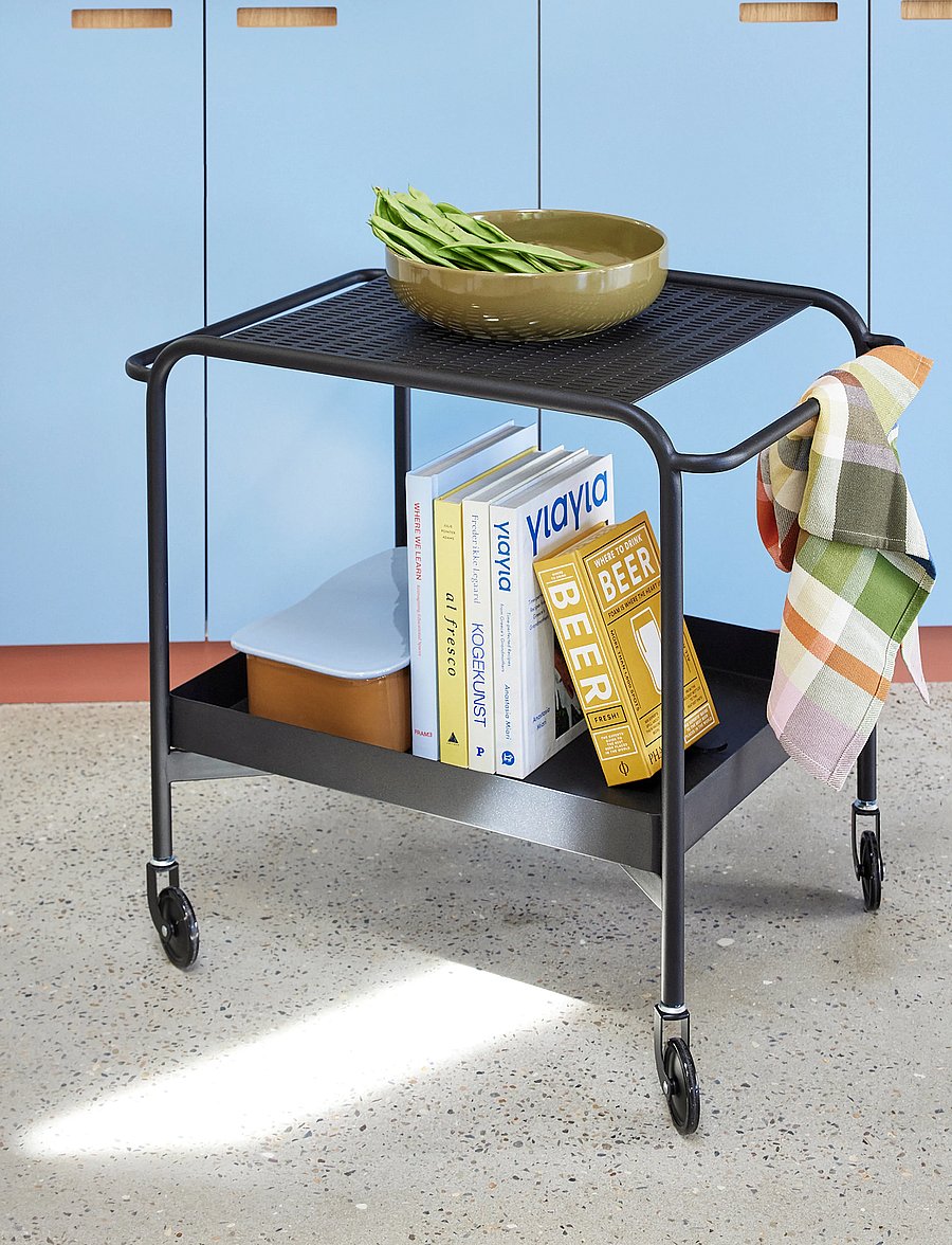 Hübsch - Push Trolley - riiulkärud - black - 0
