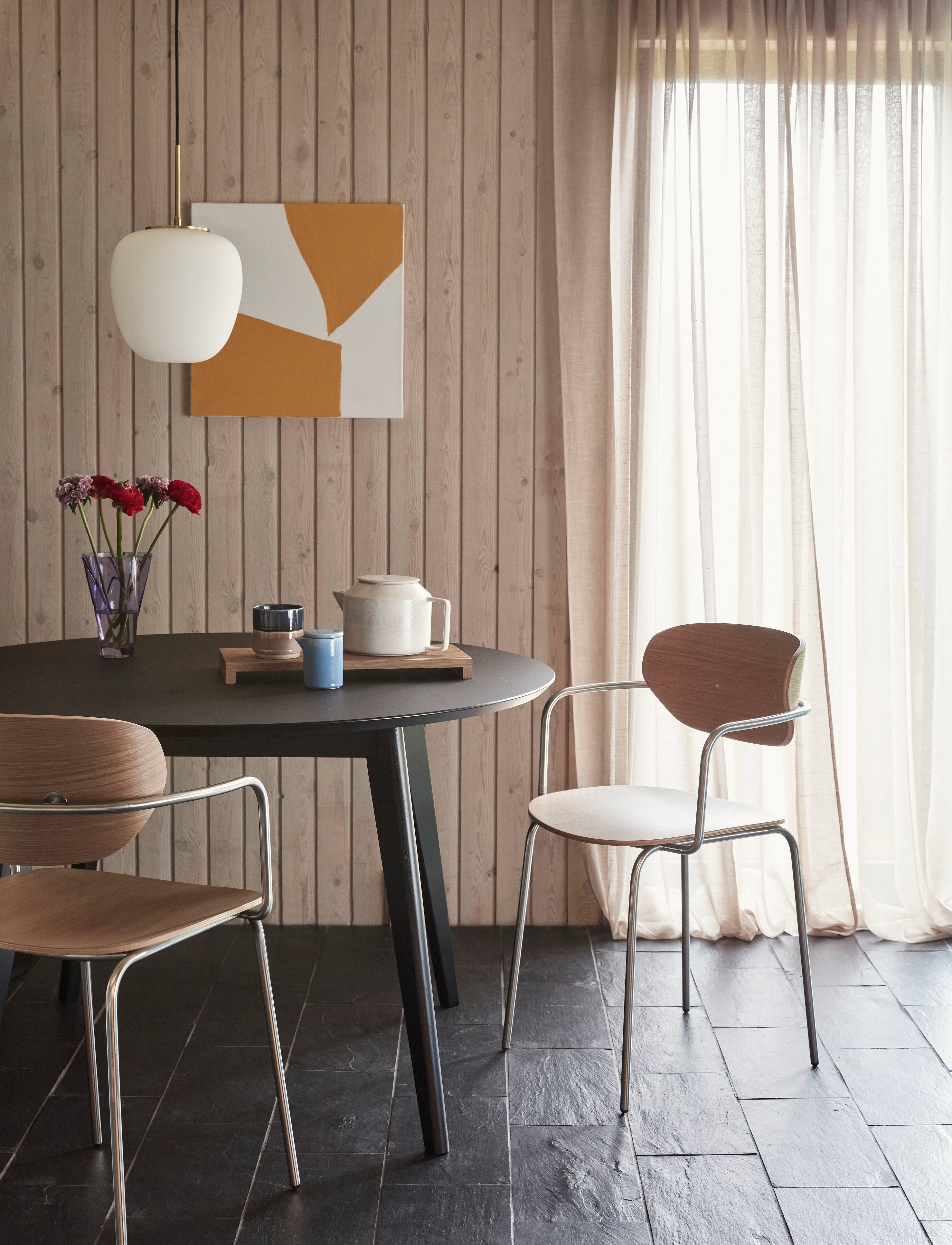Hübsch - Stay Dining Table Round Black - matbord - black - 3
