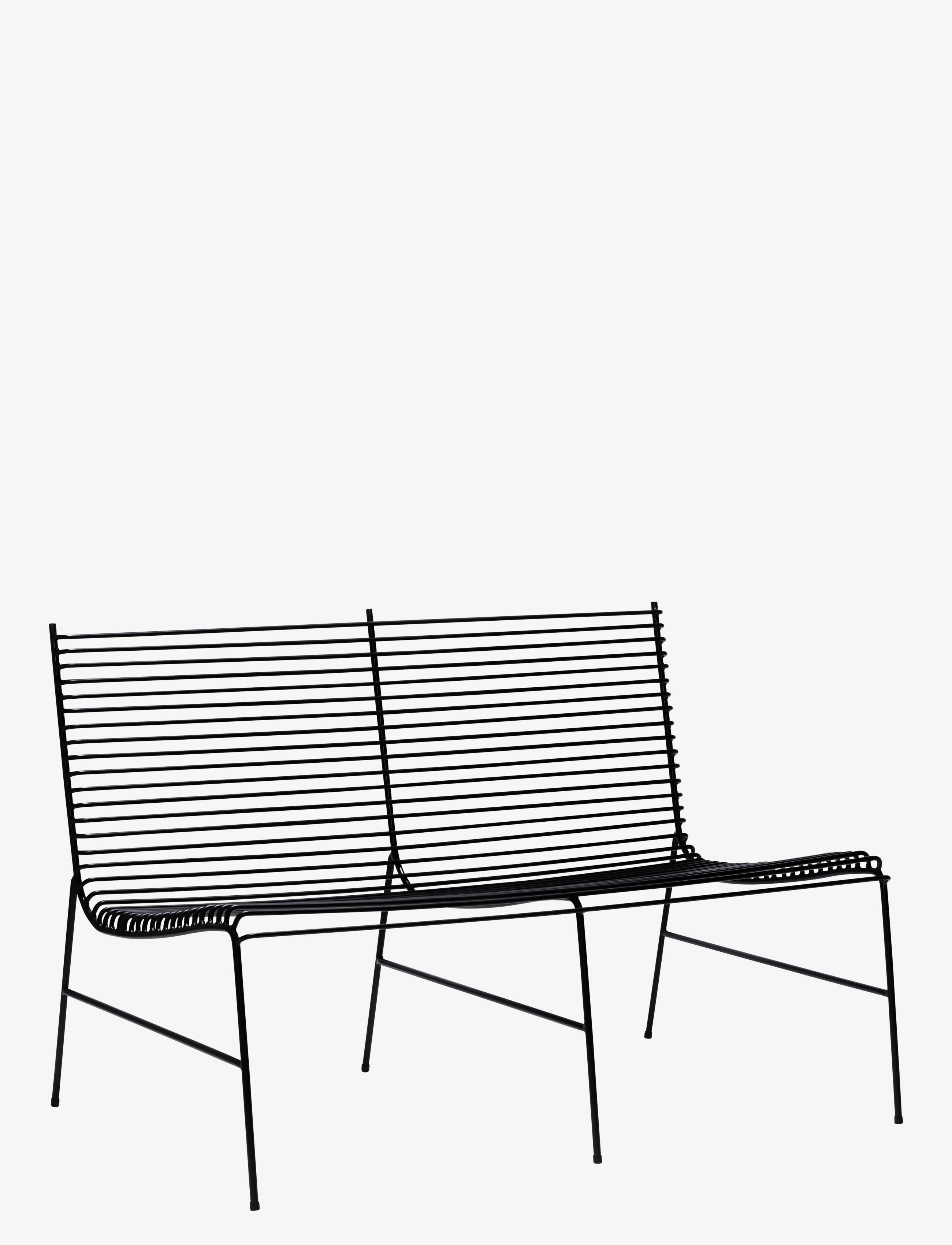 Hübsch String Bench Black, Outdoor Stools, Sort, Str: ONE SIZE