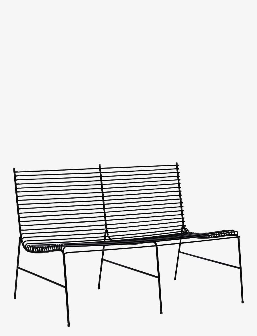 Hübsch - String Bench Black - møbler - black - 1