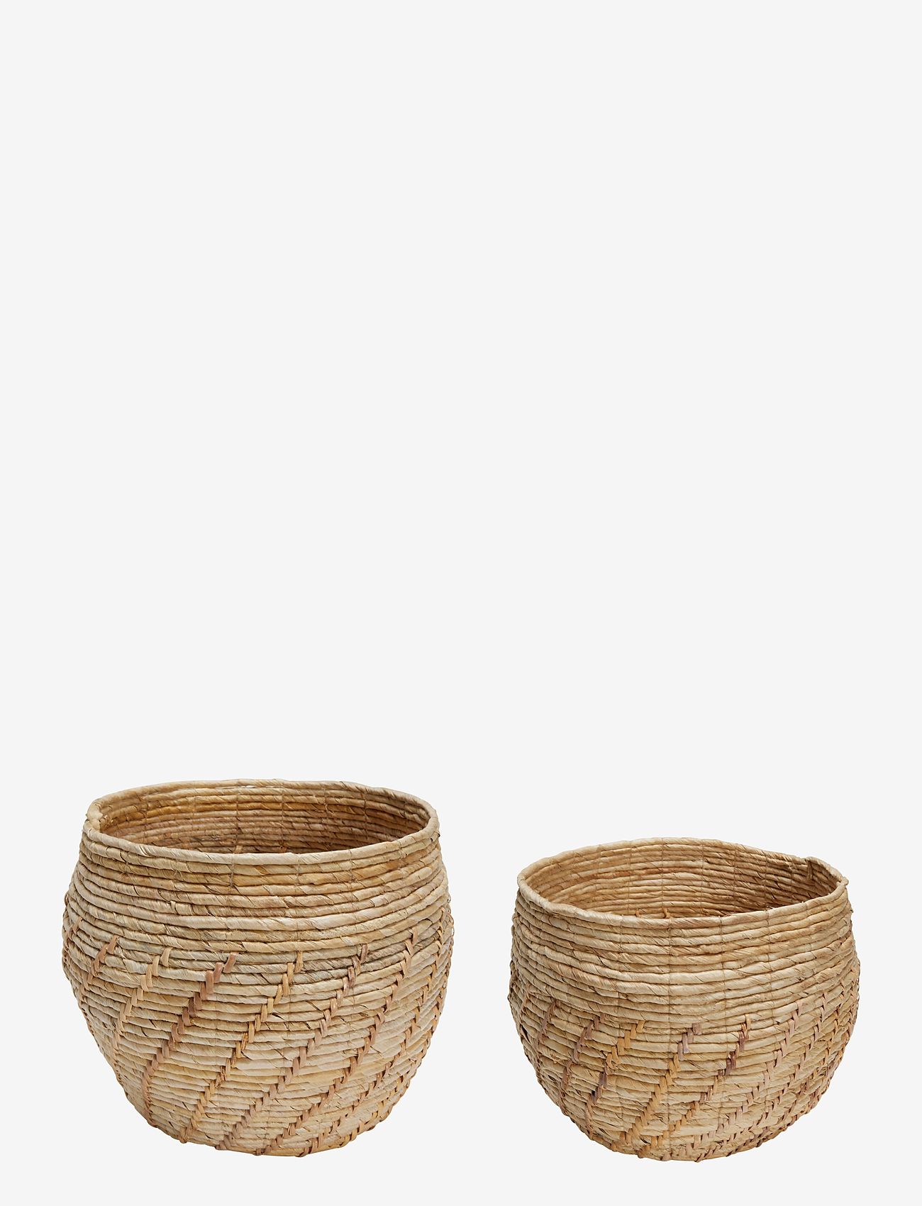 Hübsch - Luxe Baskets - natural - 0