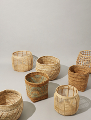 Hübsch - Reveal Baskets - storage baskets - mint,natural - 3