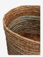 Hübsch - Reveal Baskets - sandėliavimo krepšeliai - mint,natural - 2
