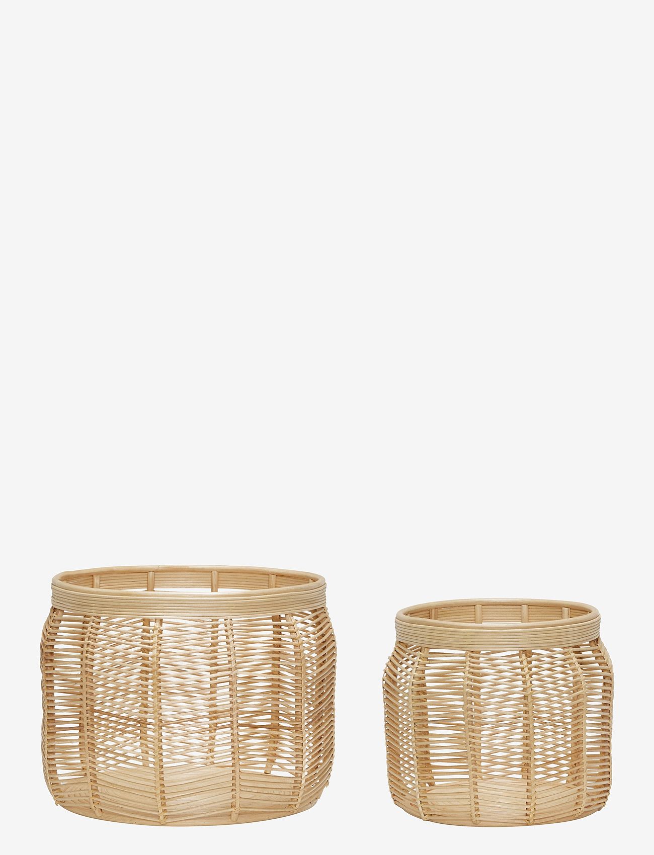 Hübsch - Luna Baskets - storage baskets - natural - 0