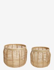 Hübsch - Luna Baskets - sandėliavimo krepšeliai - natural - 1