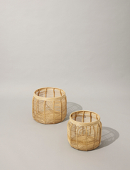 Hübsch - Luna Baskets - sandėliavimo krepšeliai - natural - 4