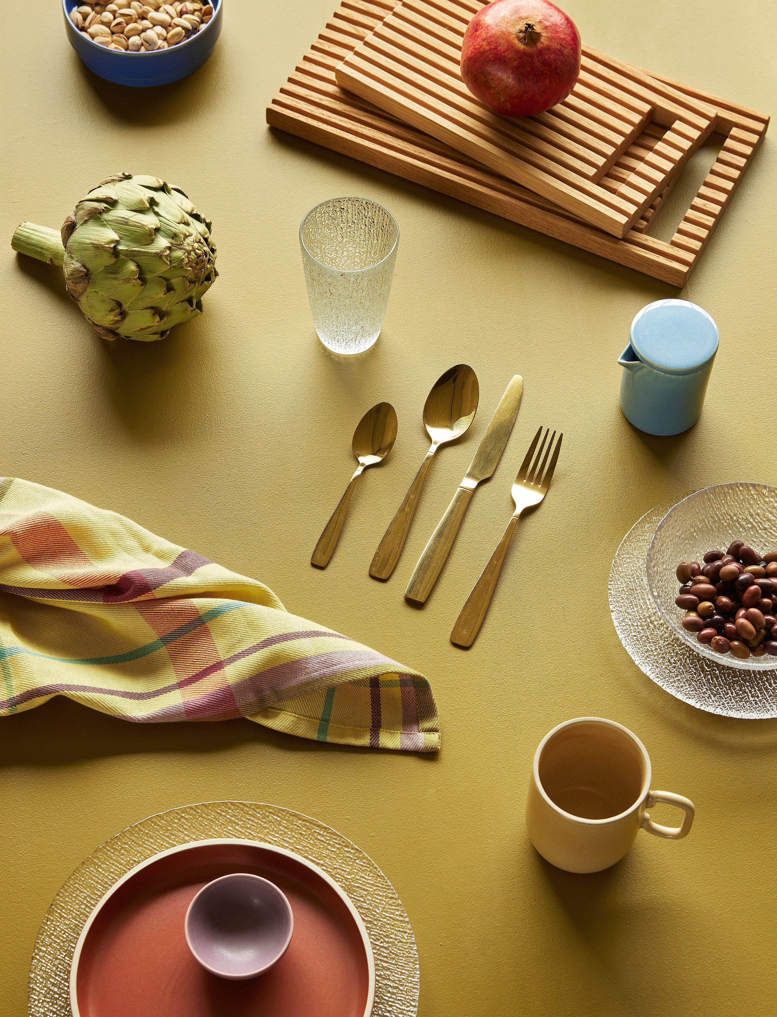 Hübsch Fuyu Tallerken, Ø 20 cm, Plates, Nackt - Dinner Homeware