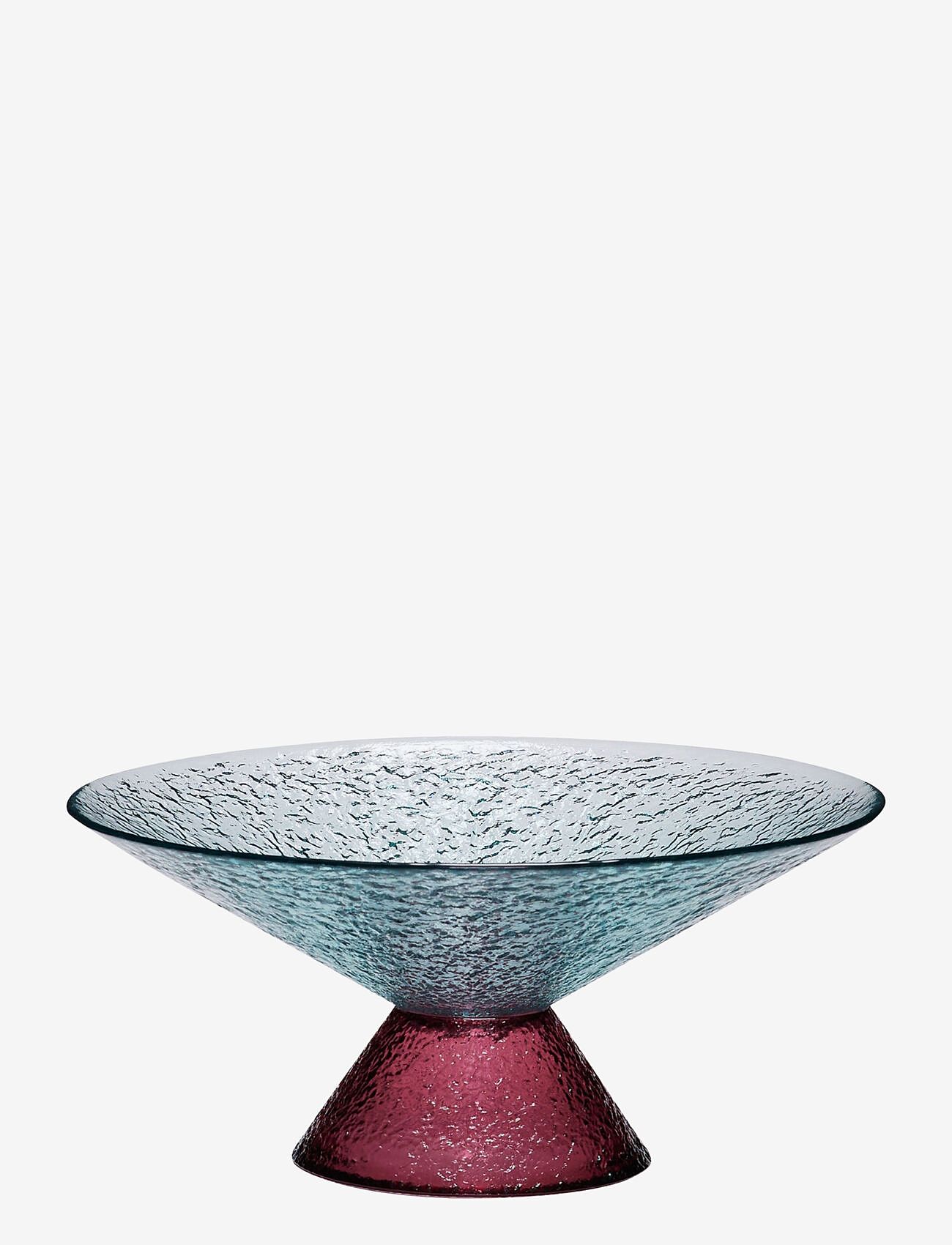 Hübsch - Bonbon Glass Bowl - dekoratiivsed vaagnad - blue,red - 1