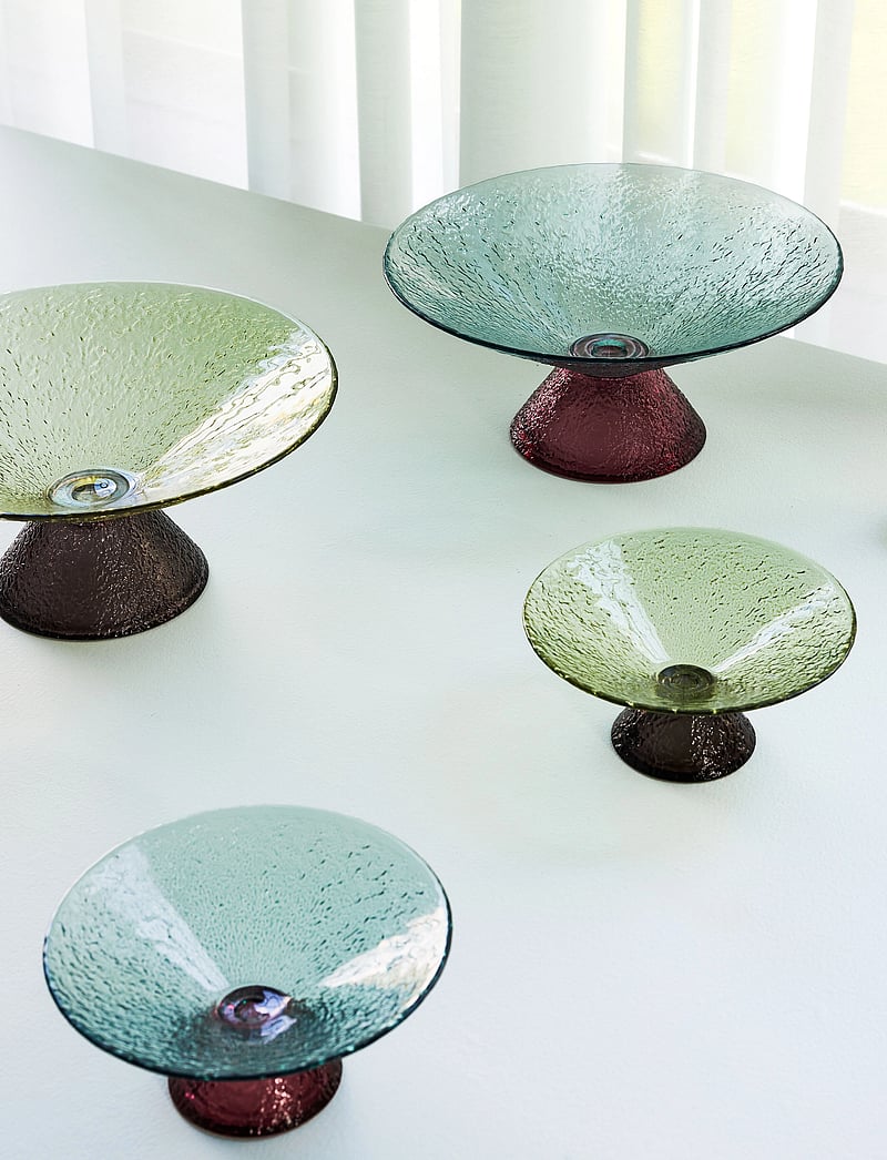 Hübsch - Bonbon Glass Bowl - dekoratiivsed vaagnad - blue,red - 5