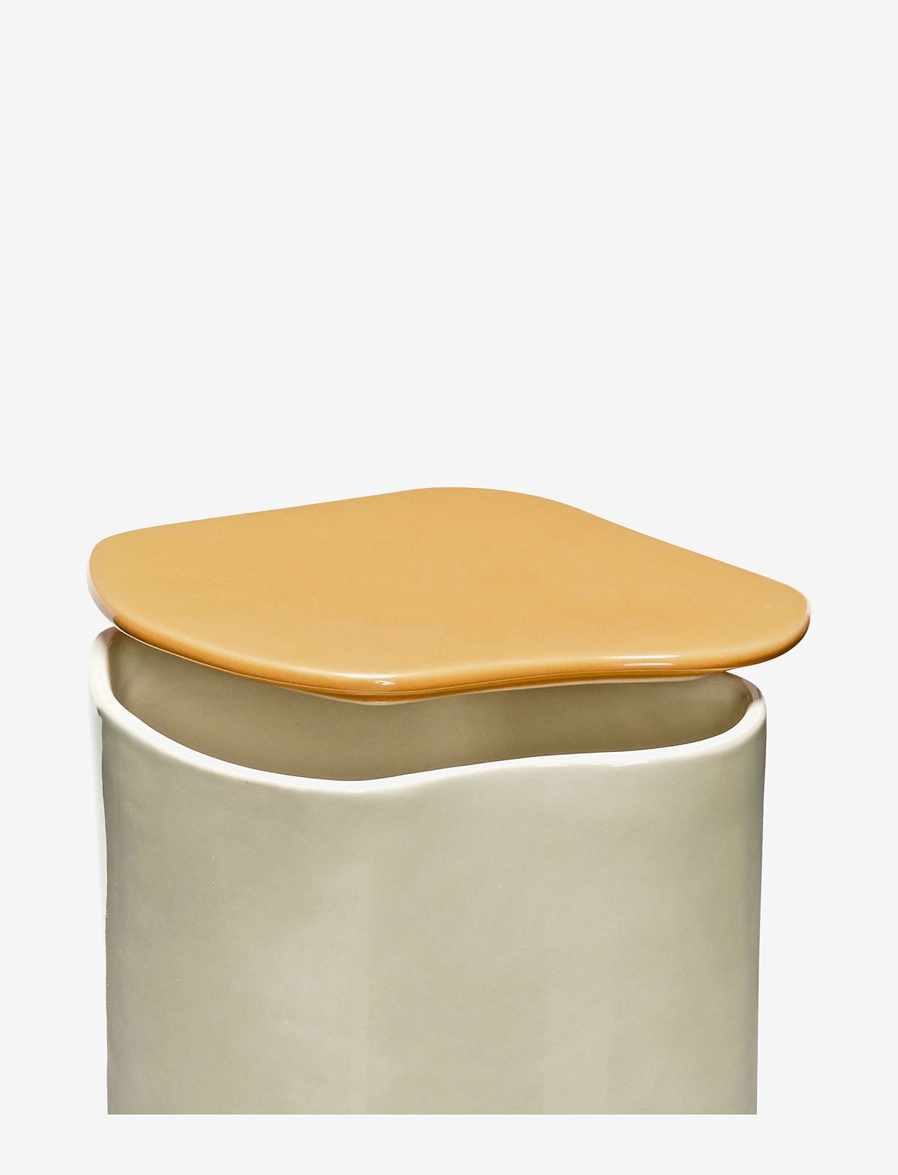 Hübsch - Amare Canister with Lid - köp efter pris - brown,sand - 2