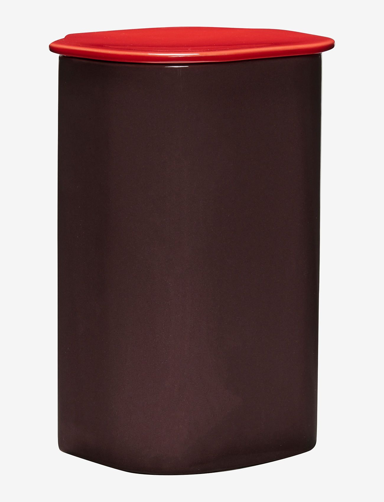 Hübsch - Amare Opbevaring med låg - køkkenkrukker - burgundy,red - 1
