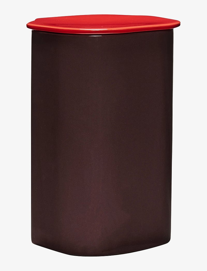 Hübsch - Amare Canister with Lid - säilituspurgid - burgundy,red - 1
