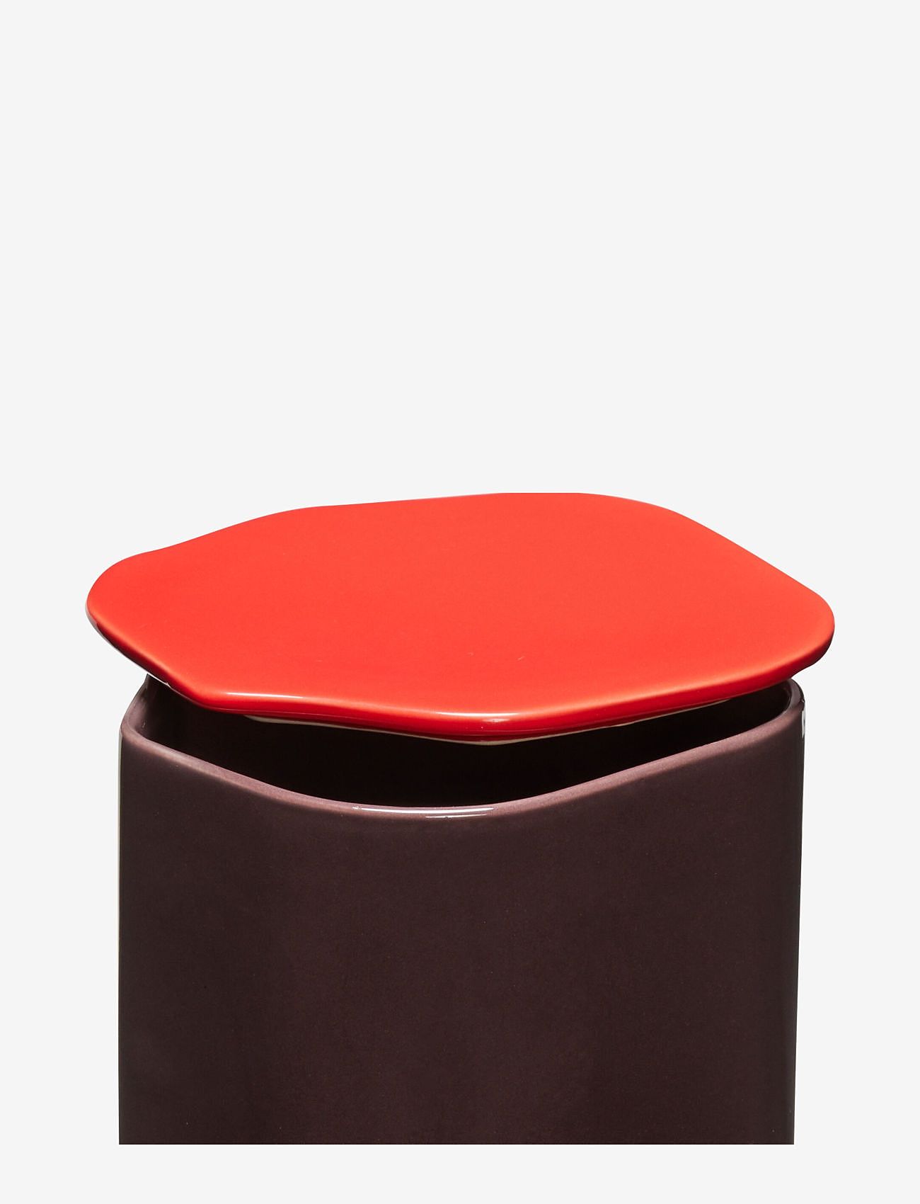 Hübsch - Amare Opbevaring med låg - køkkenkrukker - burgundy,red - 3