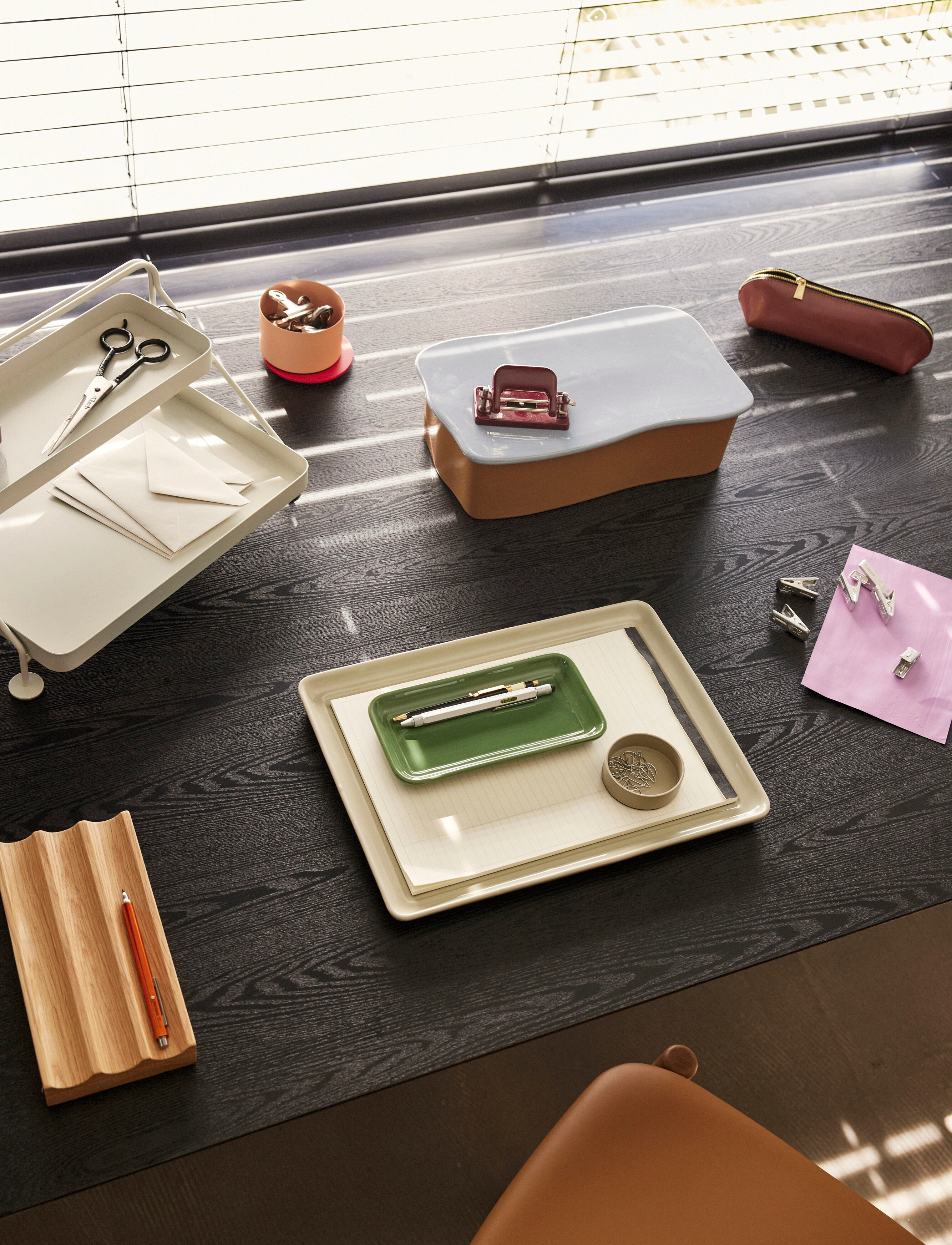 Hübsch Amare Skrivebordsordner, One Size, Office Storage, Mehrfarbig/gemustert - Organisers, Homeware
