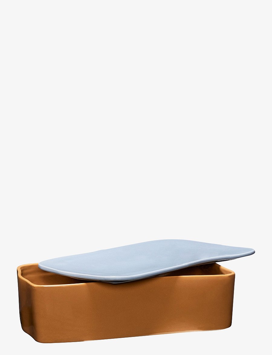 Hübsch - Amare Desk Organiser - organiser - brown,light blue - 3