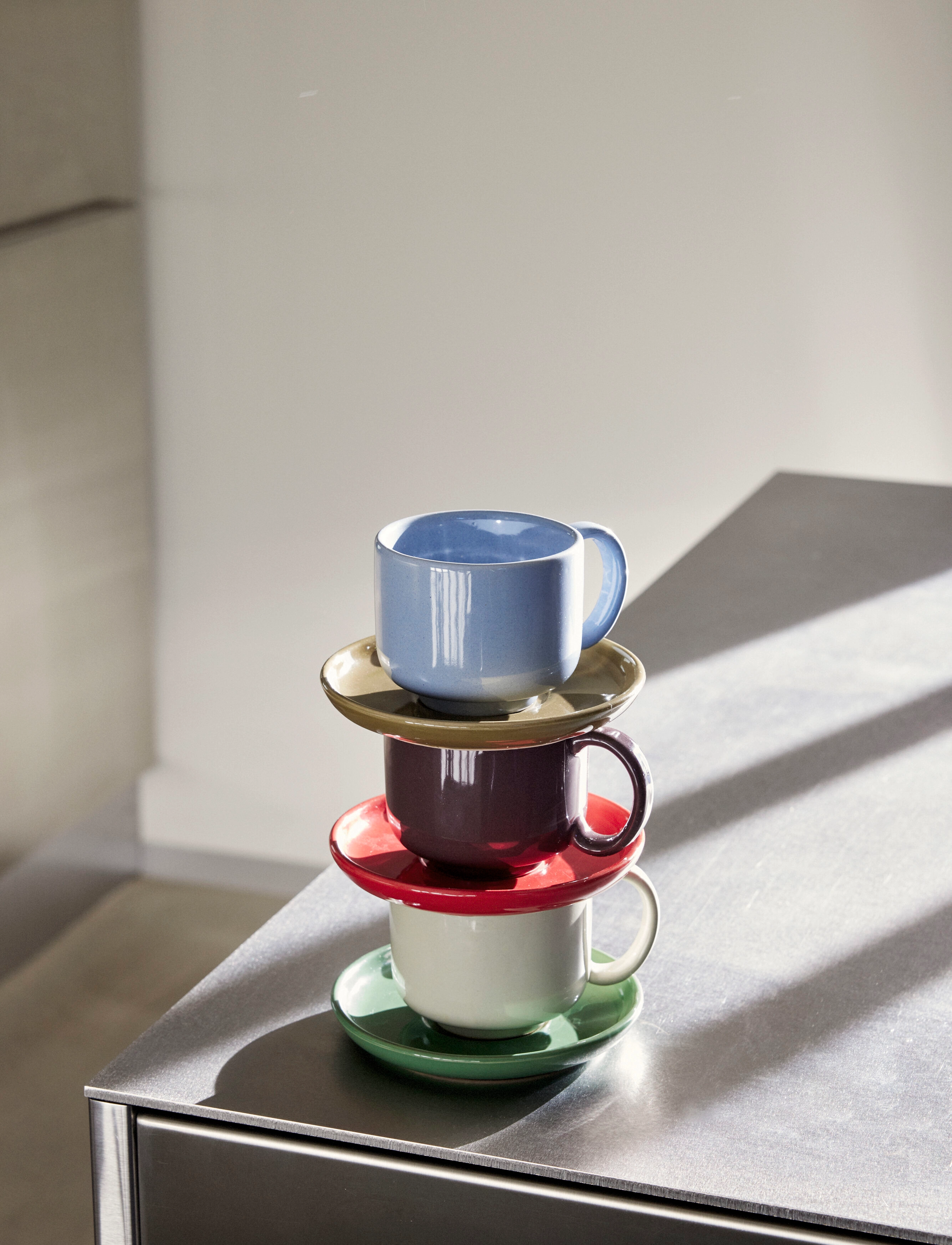 Hübsch Amare Kop/Underkop, 20 CL, Cups & Mugs, Grau - Coffee Cups, Homeware