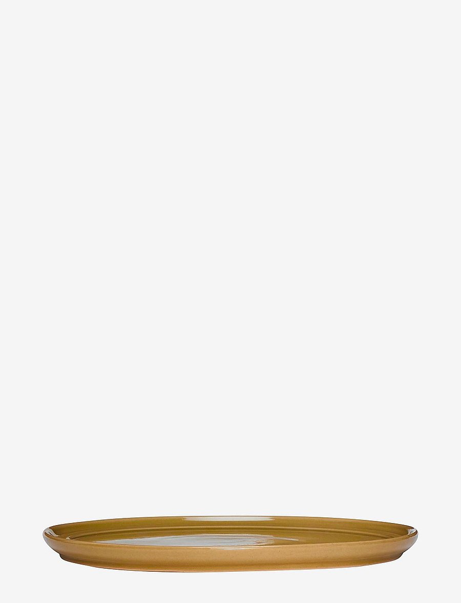 Hübsch - Amare Dinner Plate - praetaldrikud - brown - 1