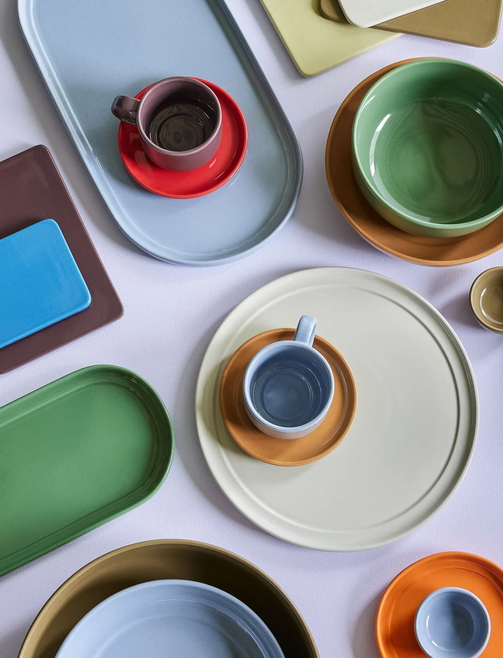 Hübsch - Amare Bowls (set of 3) - nach preis einkaufen - light blue,olive,sand - 4