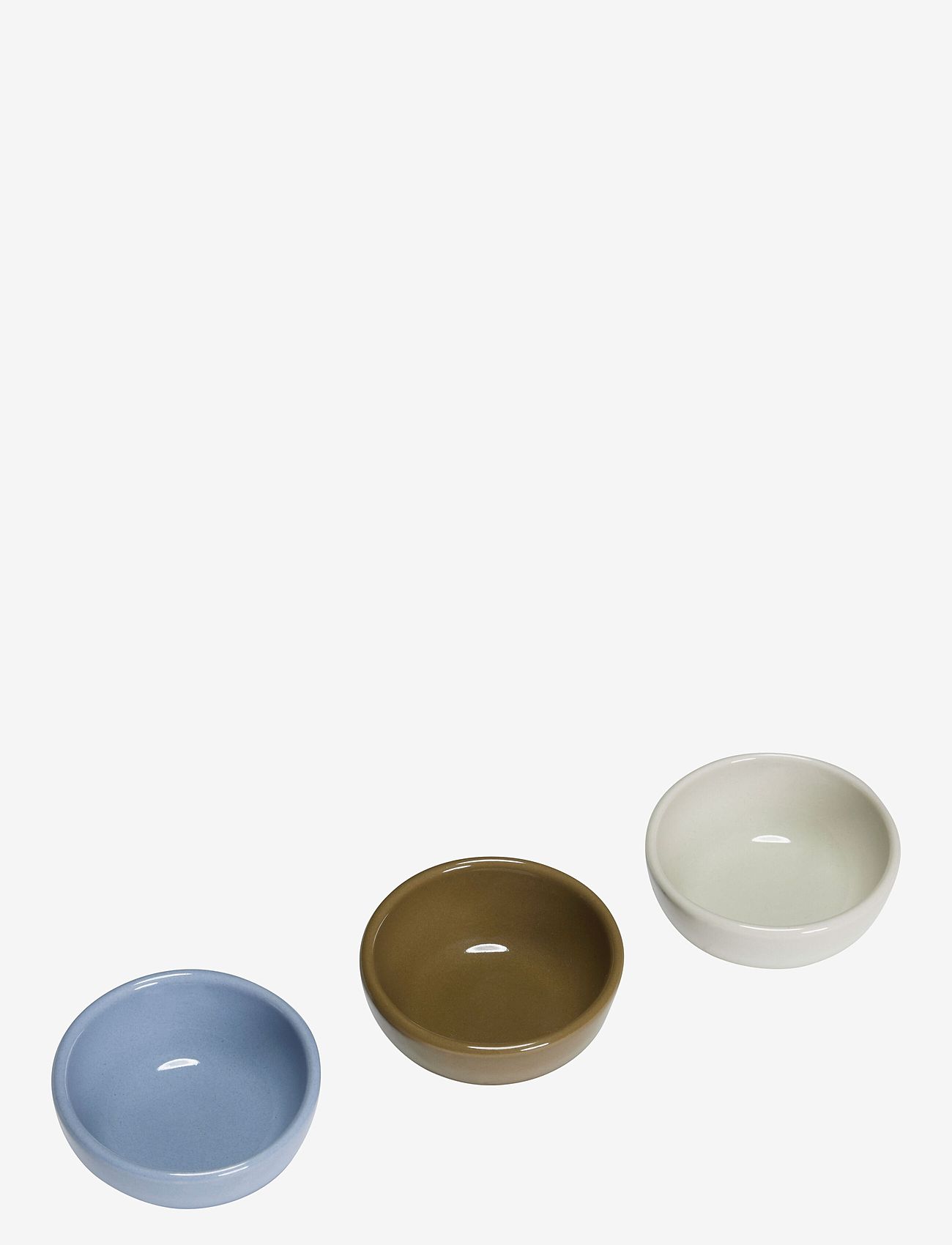 Hübsch - Amare Skåle  (sæt af 3) - shop by price - light blue,olive,sand - 3