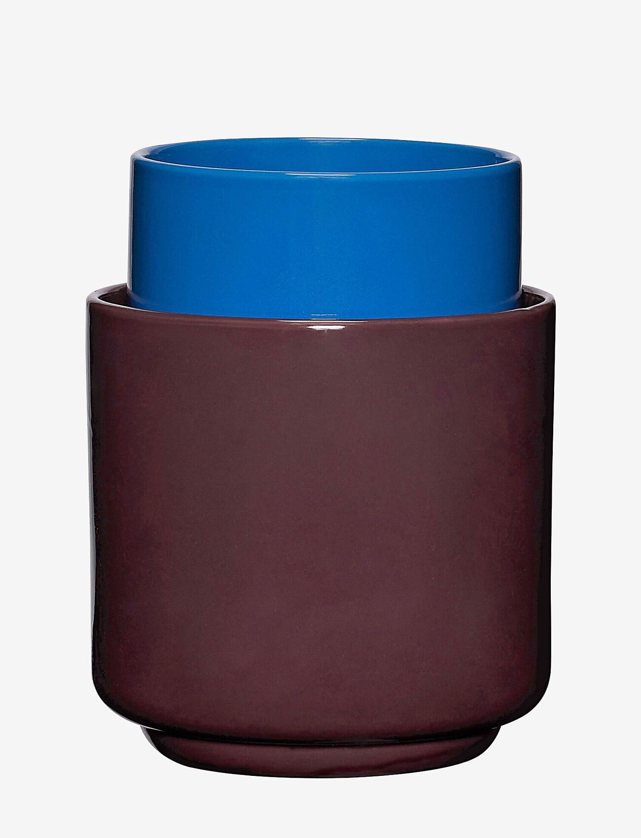 Hübsch - Deux Pots  (set of 2) - blue,maroon - 0