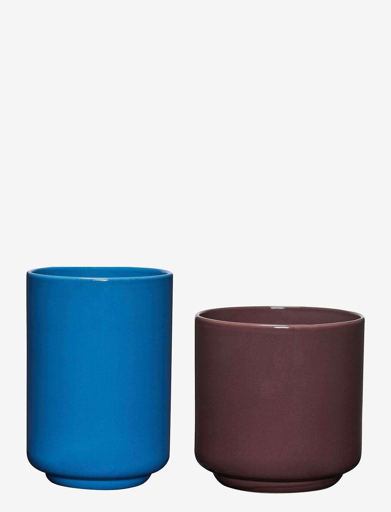 Hübsch - Deux Pots  (set of 2) - blue,maroon - 1