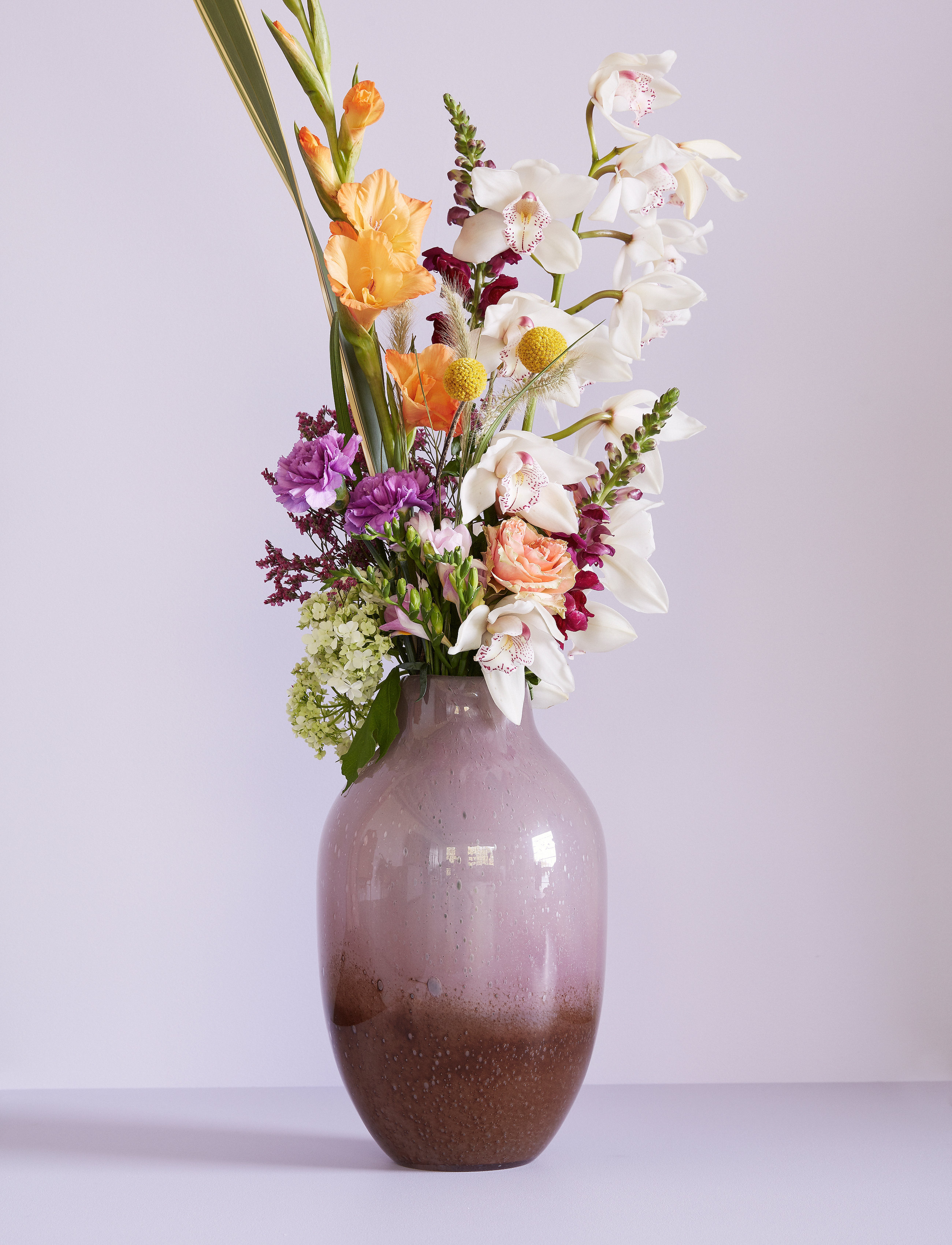 Hübsch Posy Vase, H37 cm, Pink, Vaser > Store Vaser, Unisex