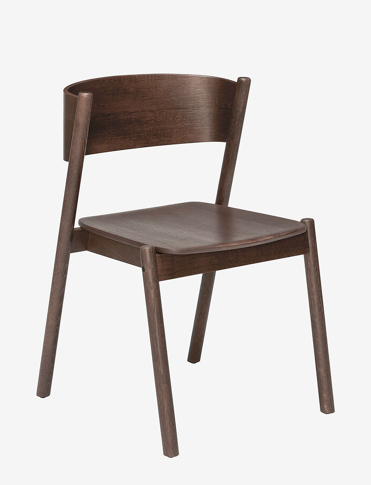 Hübsch - Oblique Dining Chair - stoelen en krukken - brown - 1