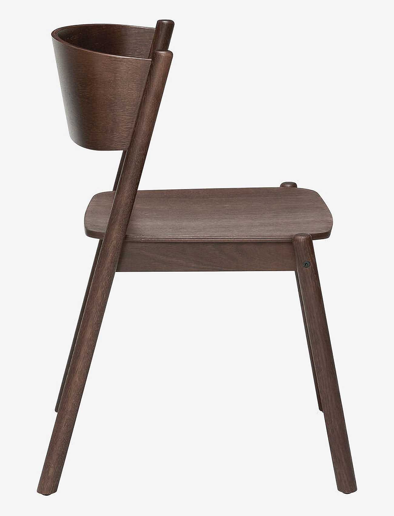 Hübsch - Oblique Dining Chair - stoelen en krukken - brown - 3