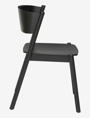 Hübsch - Oblique Spisestol - stole & skamler - black - 2