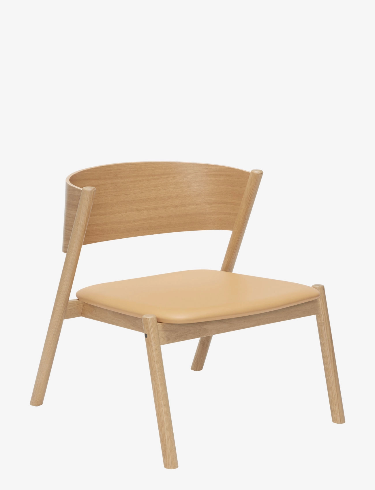 Hübsch Oblique Lounge Chair Seat Natural, One Size, Beige, Chairs & Stools - Chairs, Unisex