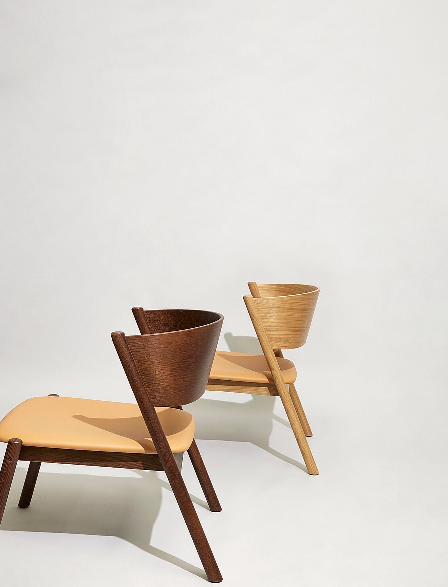 Hübsch - Oblique Lounge Chair Seat Natural - stühle & hocker - natural - 5