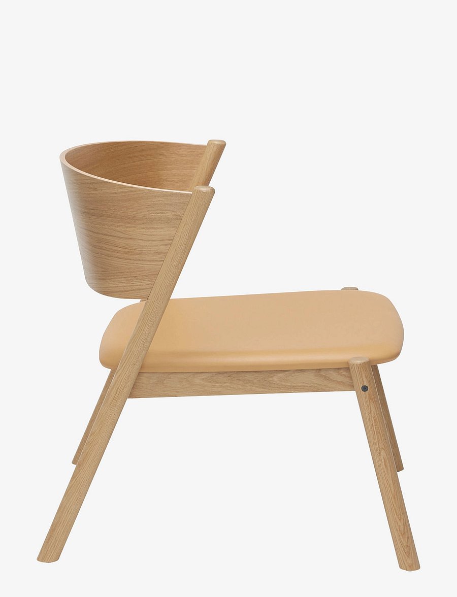 Hübsch - Oblique Lounge Chair Seat Natural - stühle & hocker - natural - 2
