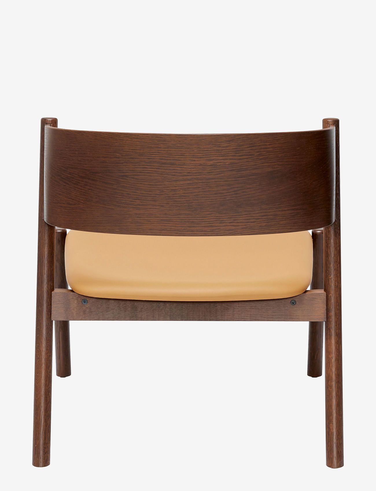 Hübsch - Oblique Lounge Chair Seat Dark Brown - stühle - brown,natural - 1