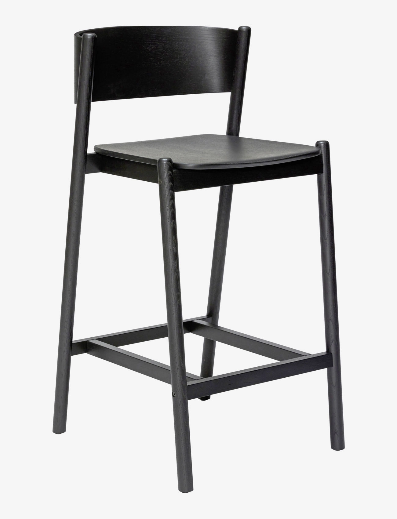 Hübsch Oblique Barstol, Stol & Stools, Sort, Str: ONE SIZE x 50