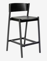Hübsch - Oblique Bar Stool Black - krzesła i stołki - black - 0