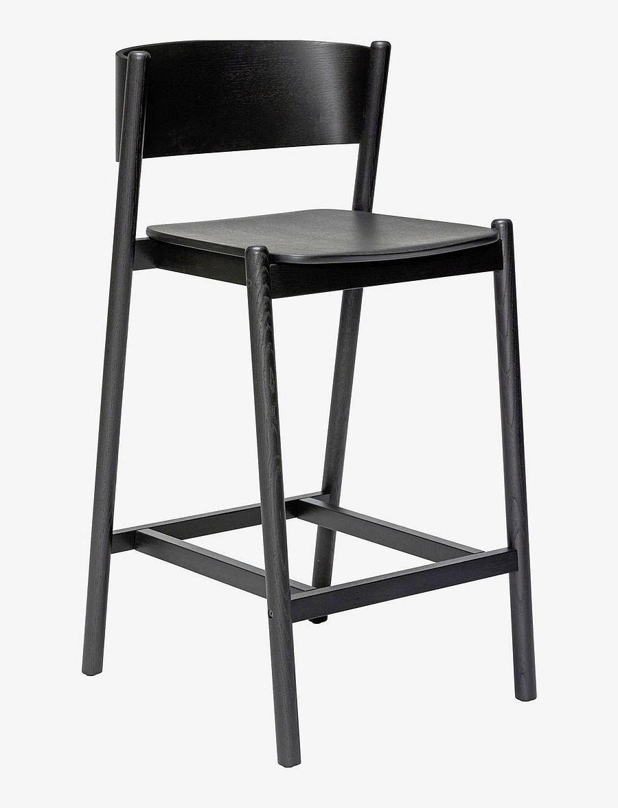 Hübsch - Oblique Bar Stool - trendid - black - 1