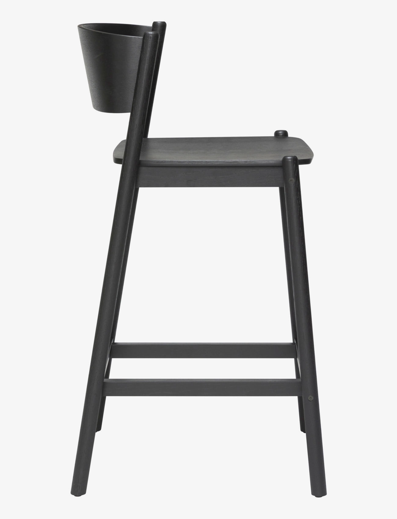 Hübsch - Oblique Bar Stool - trends - black - 3