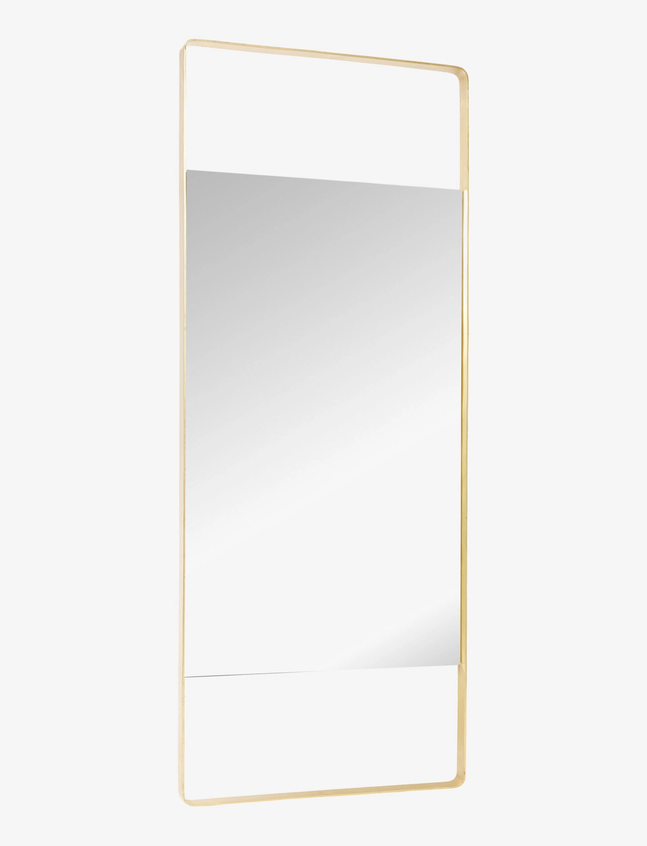 Hübsch Aware Wall Mirror, 60X4XH152 cm, Gold, Spejle > Vægspejle, Unisex