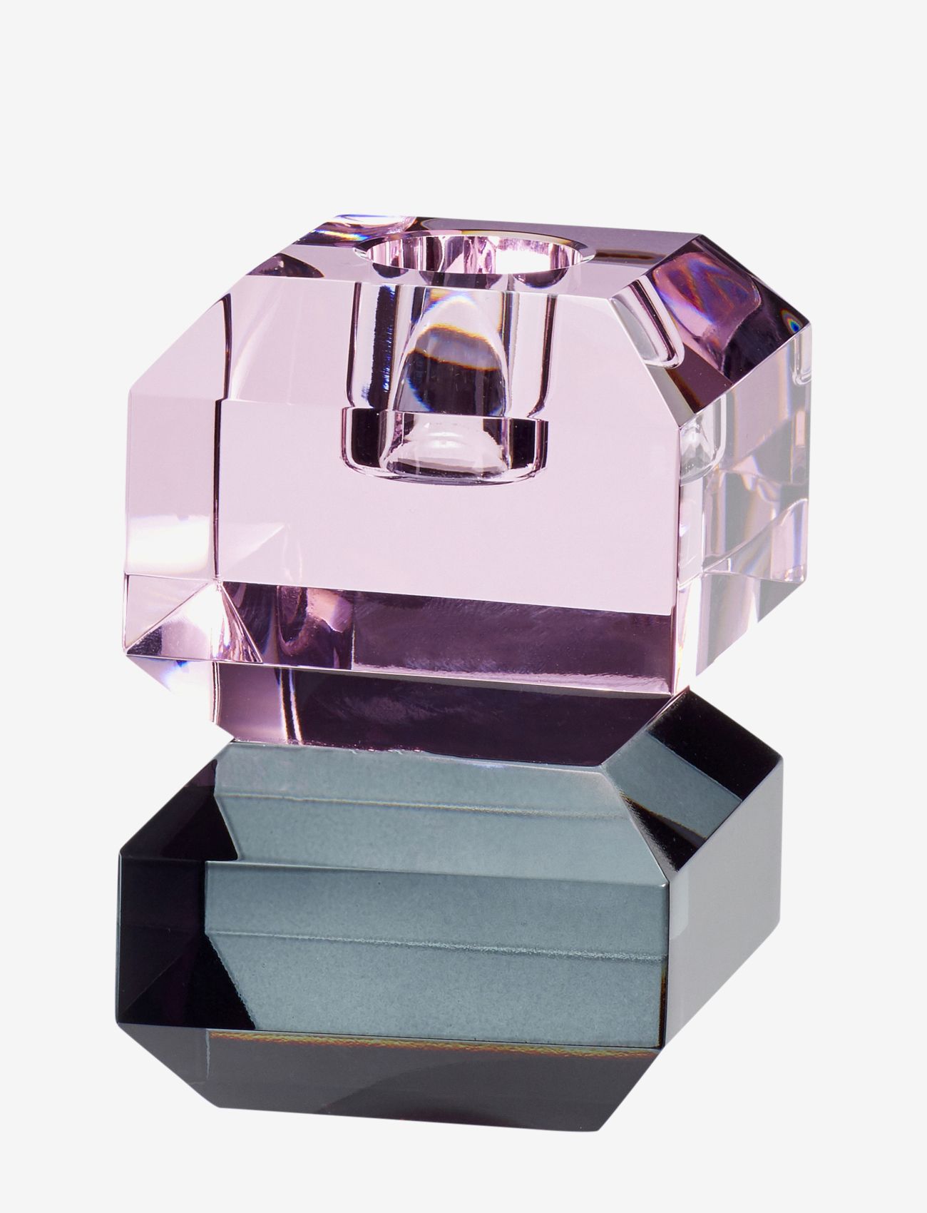 Gem Candlestick - SMOKED/PINK