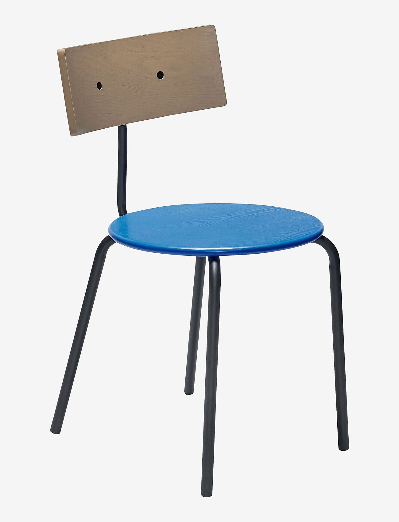 Hübsch - Koi Dining Chair - black,blue,brown - 0
