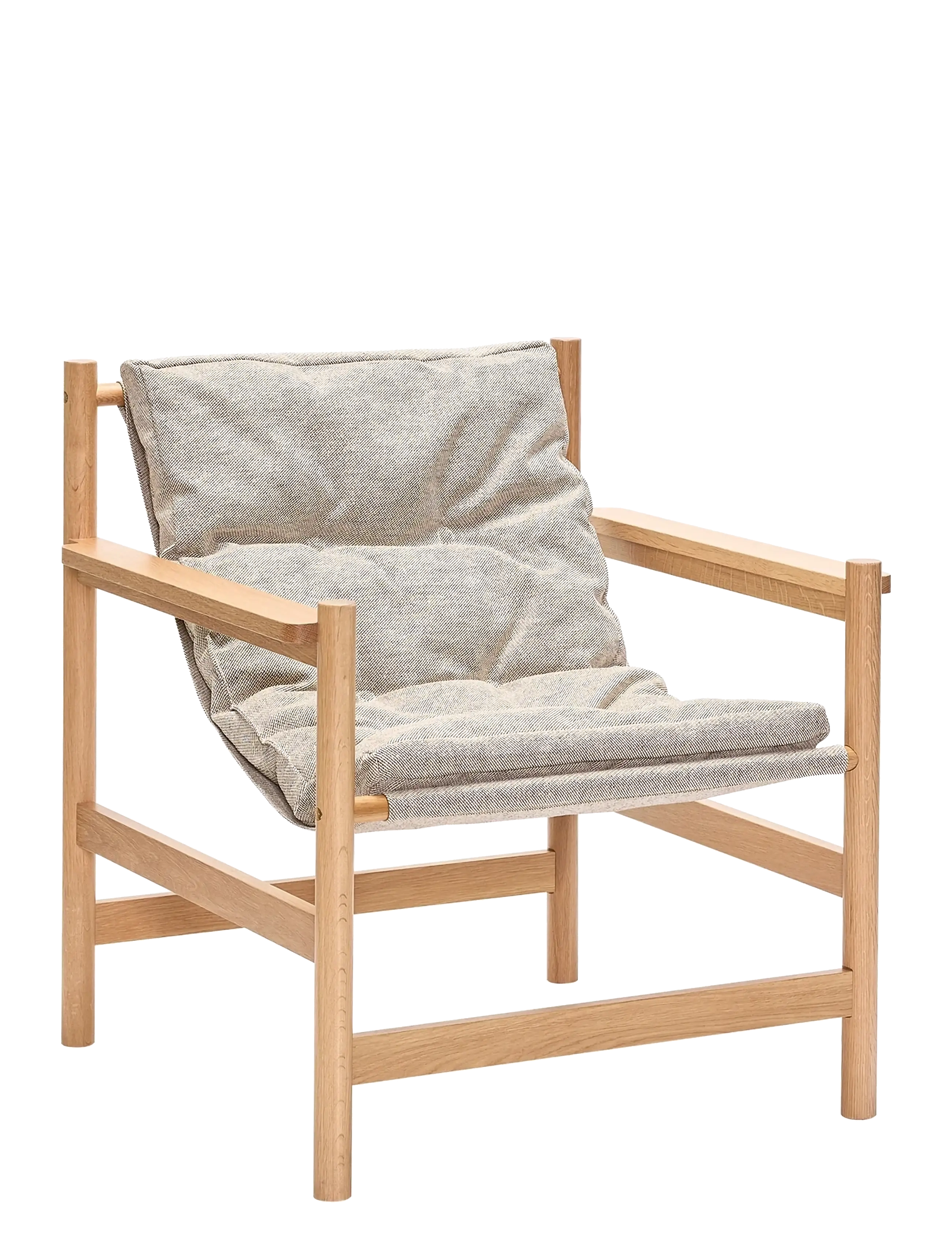 Hübsch - Heritage Armchair/Footstool Natural/Beige - lænestole - beige,natural - 2